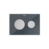 Panel Frontal para Pulsadores 2 Botones Color Antracita Duplo 202x3x145mm Roca