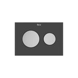 Panel Frontal para Pulsadores Doble 2 Botones Porcelana Negra Duplo 202x3x145mm Roca