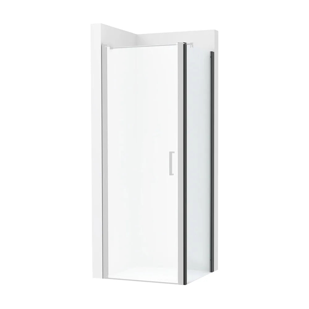 Lateral fijo de ducha 80x200 cm cristal transparente perfil plata brillo o negro mate Roca - Vista 2