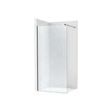 Hoja Fija Ducha Cristal Transparente Perfil Victoria 80x200cm Negro Mate Roca