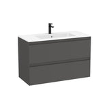 Mueble Base Suspendido con 2 Cajones y Lavabo Porcelana 101x46x65cm White Roca