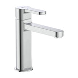 Grifería Mixer Tap para Lavabo Caño Mezzo Cuerpo Liso Apertura Agua Fría Cromado Roca