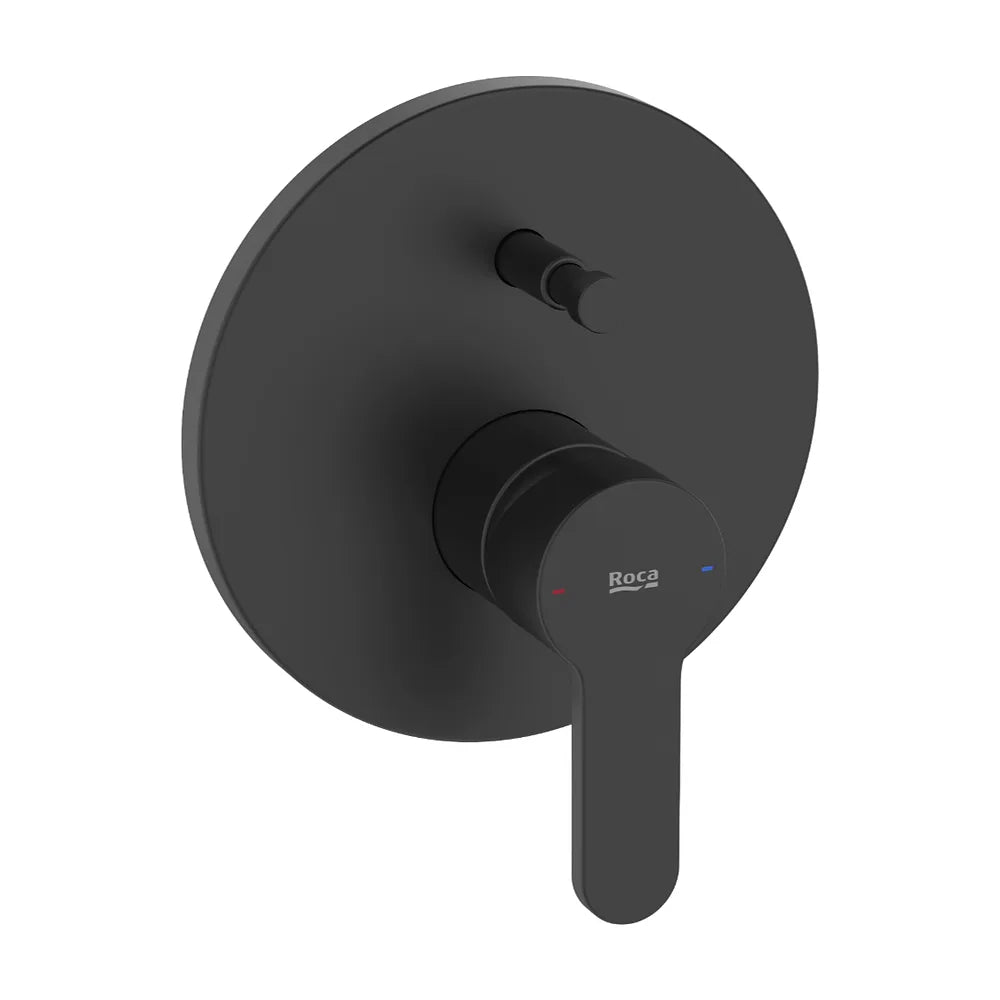 Grifería Empotrable para Baño Ducha 2 Vías con Inversor Automático L20 20x15x16cm Negro Mate Roca - Vista 1