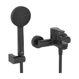 Exposed Single Lever Bath-Shower Tap with Automatic Diverter Stella Matte Black Roca