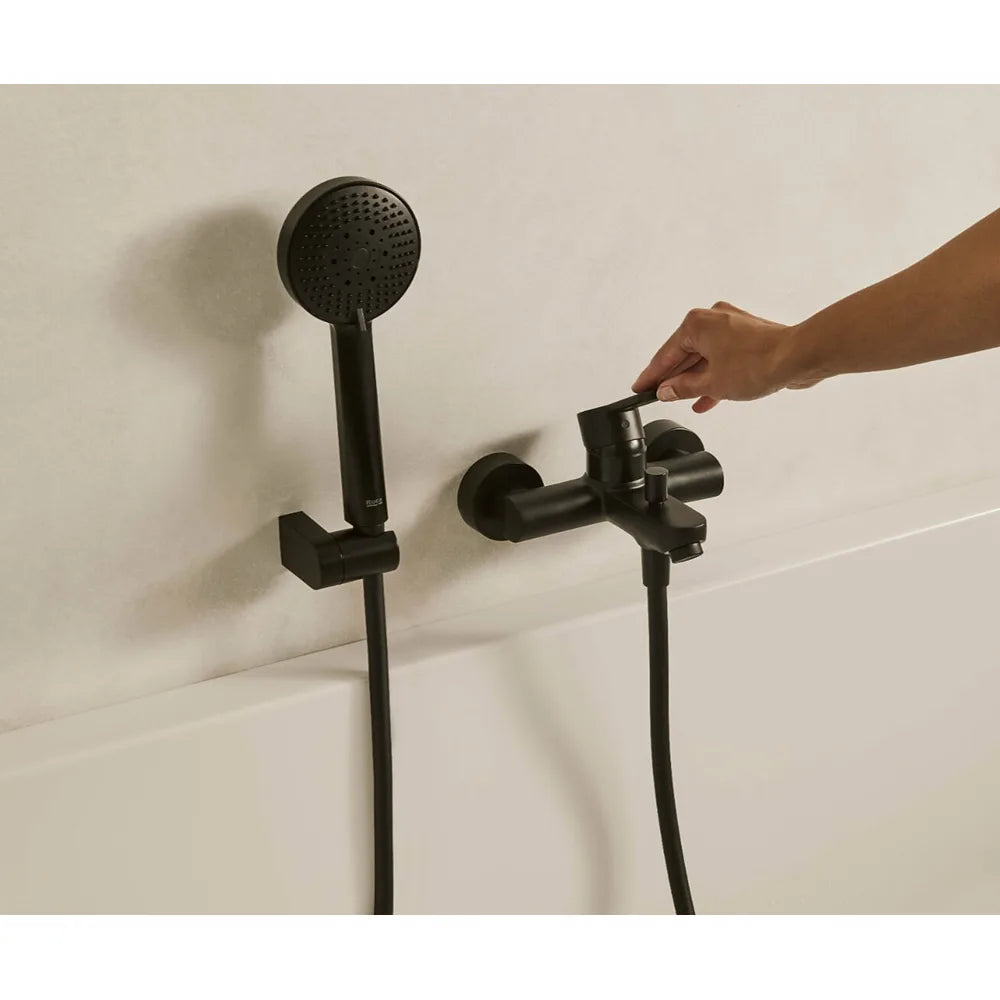 Grifería Exterior Monomando para Baño Ducha con Inversor Automático Stella Negro Mate Roca - Vista 3