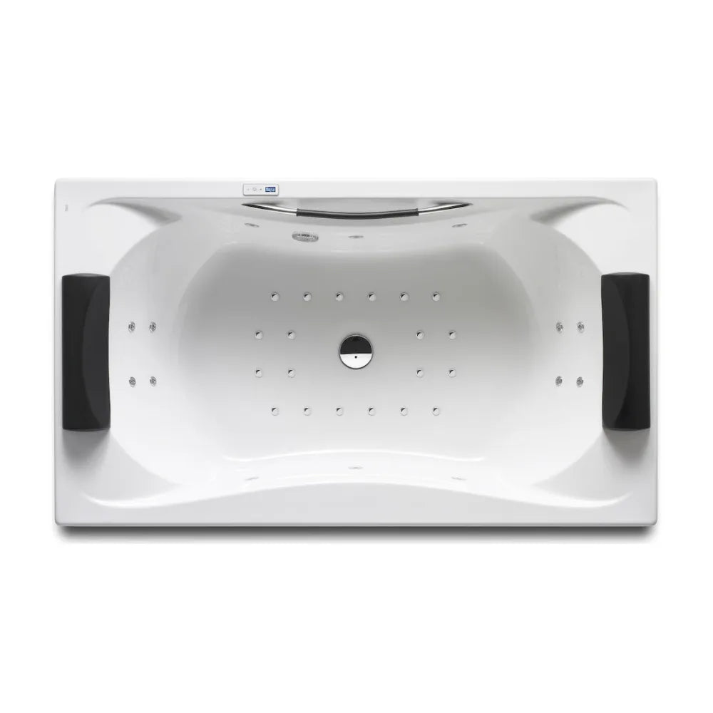 Bañera acrílica rectangular encastrada de 180x90x42 cm blanca Becool Biplaza ROCA - Vista 3