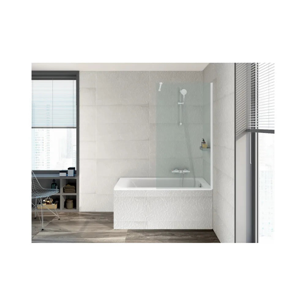 Bañera rectangular de 140 cm fabricada en acrílico de color blanco Easy Square ROCA - Vista 4