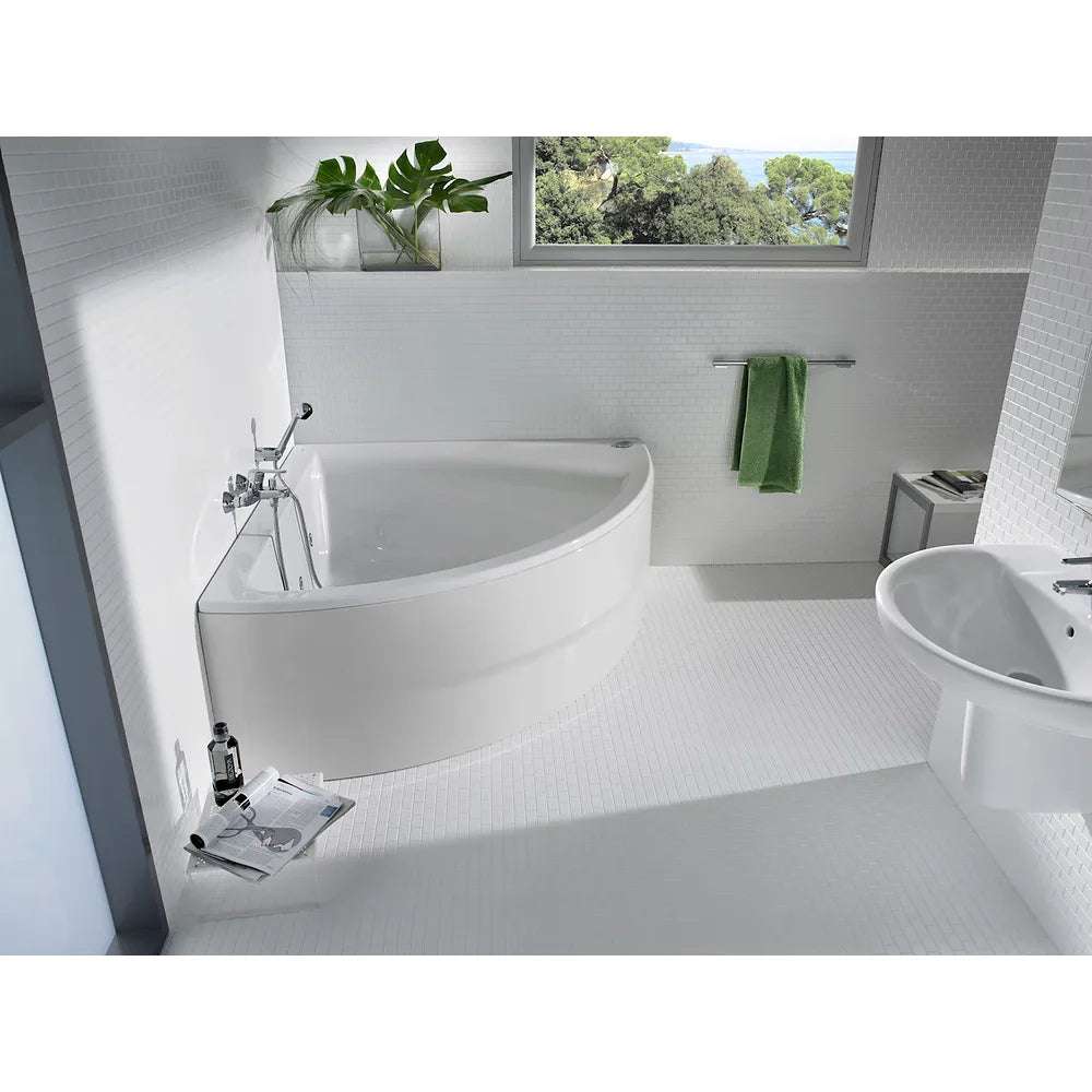 Bañera angular de 135 cm fabricada en acrílico de color blanco Easy Angular Roca - Vista 5