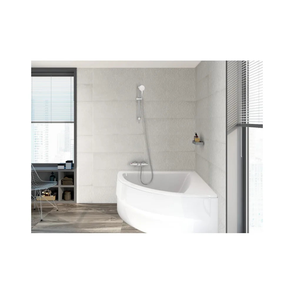 Bañera angular de 135 cm fabricada en acrílico de color blanco Easy Angular Roca - Vista 2