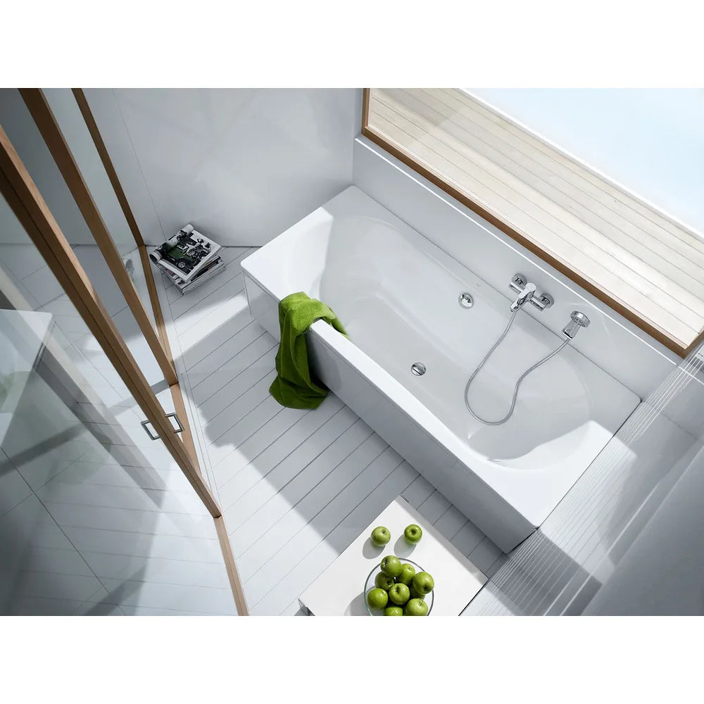 Bañera con forma rectangular de 180 cm fabricada en acero de color blanco Duo Plus ROCA - Vista 3