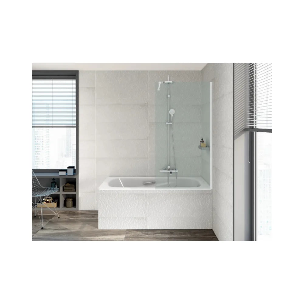 Bañera de forma rectangular de 160 cm fabricada en acero de color blanco Princess Roca - Vista 3