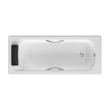 Bañera Rectangular con Reposacabezas y Dos Asas Acrílico BeCool 170 cm White Roca