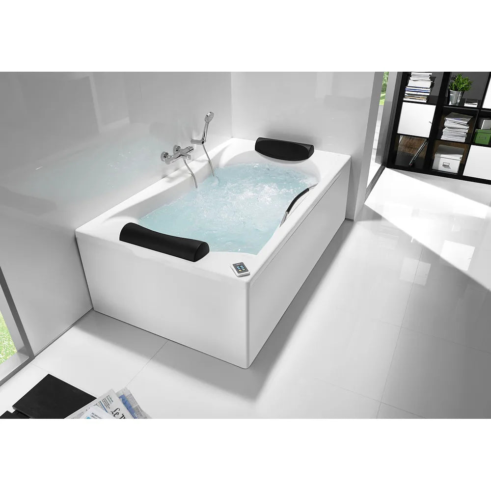Bañera acrílica rectangular encastrada de 190x110x42 cm blanca Becool Biplaza ROCA - Vista 4