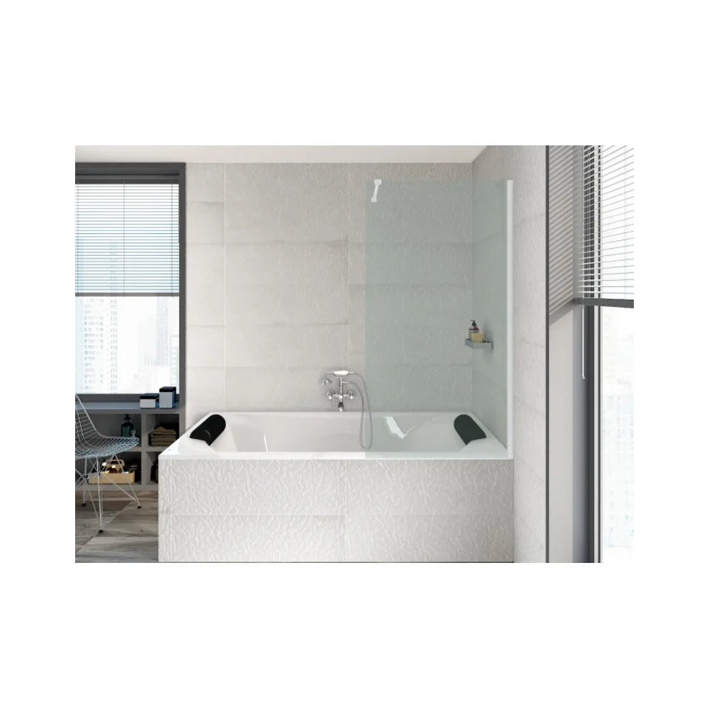Bañera acrílica rectangular encastrada de 190x110x42 cm blanca Becool Biplaza ROCA - Vista 2