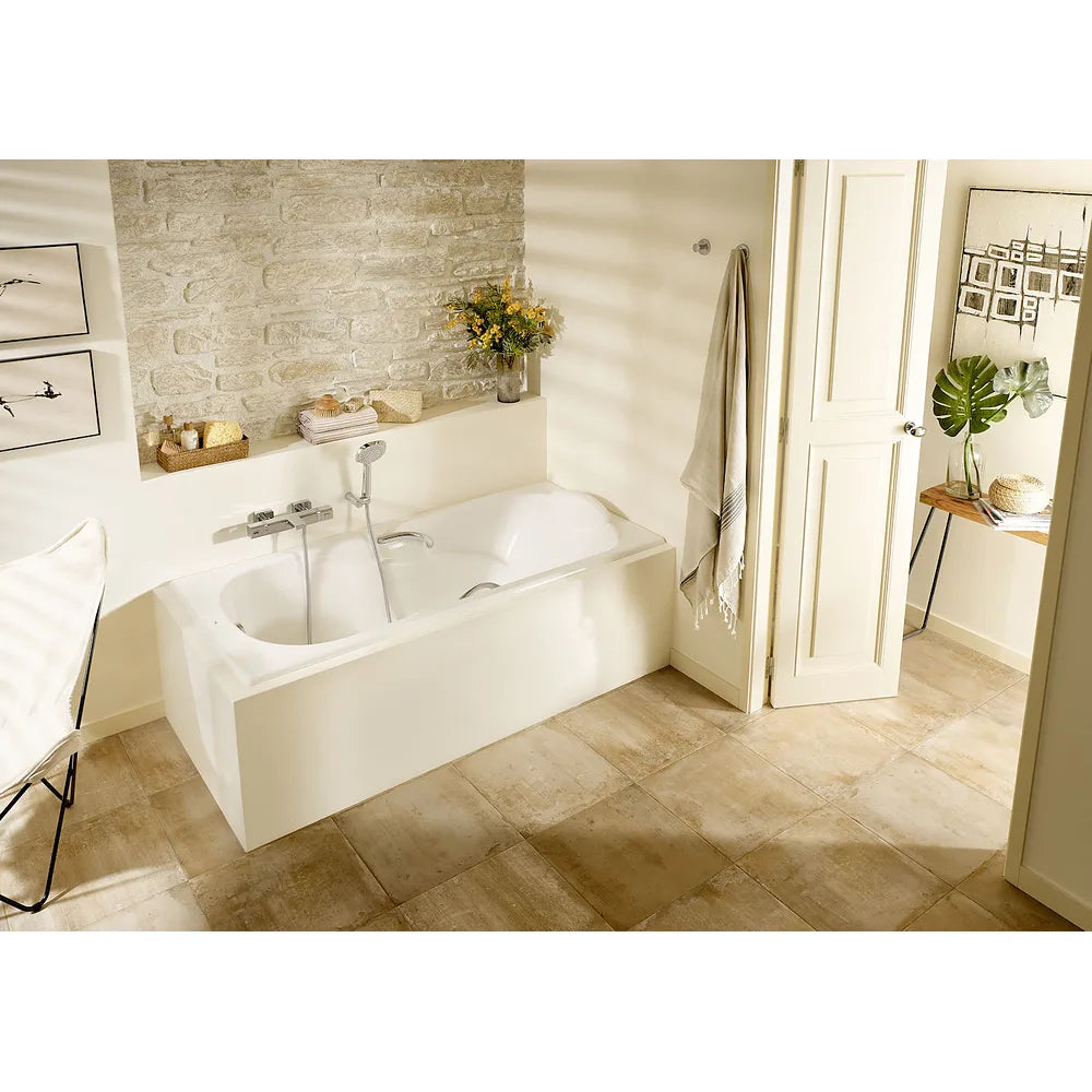 Bañera rectangular de 170 cm fabricada en hierro fundido de color blanco Haiti Roca - Vista 3