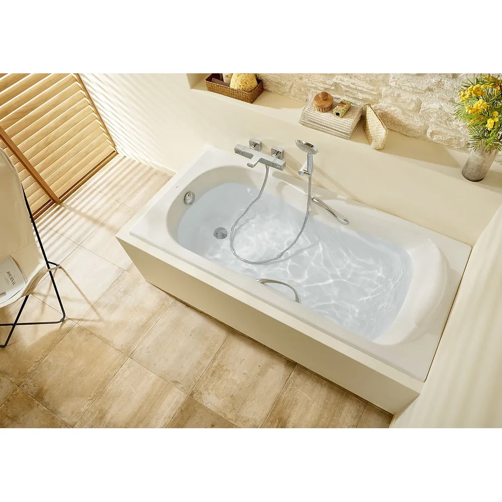 Bañera rectangular de 170 cm fabricada en hierro fundido de color blanco Haiti Roca - Vista 5