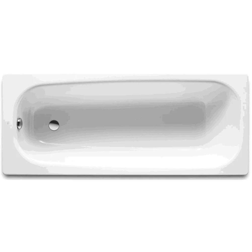 Bañera rectangular de 150 cm fabricada en hierro fundido de color blanco Continental Roca - Vista 1