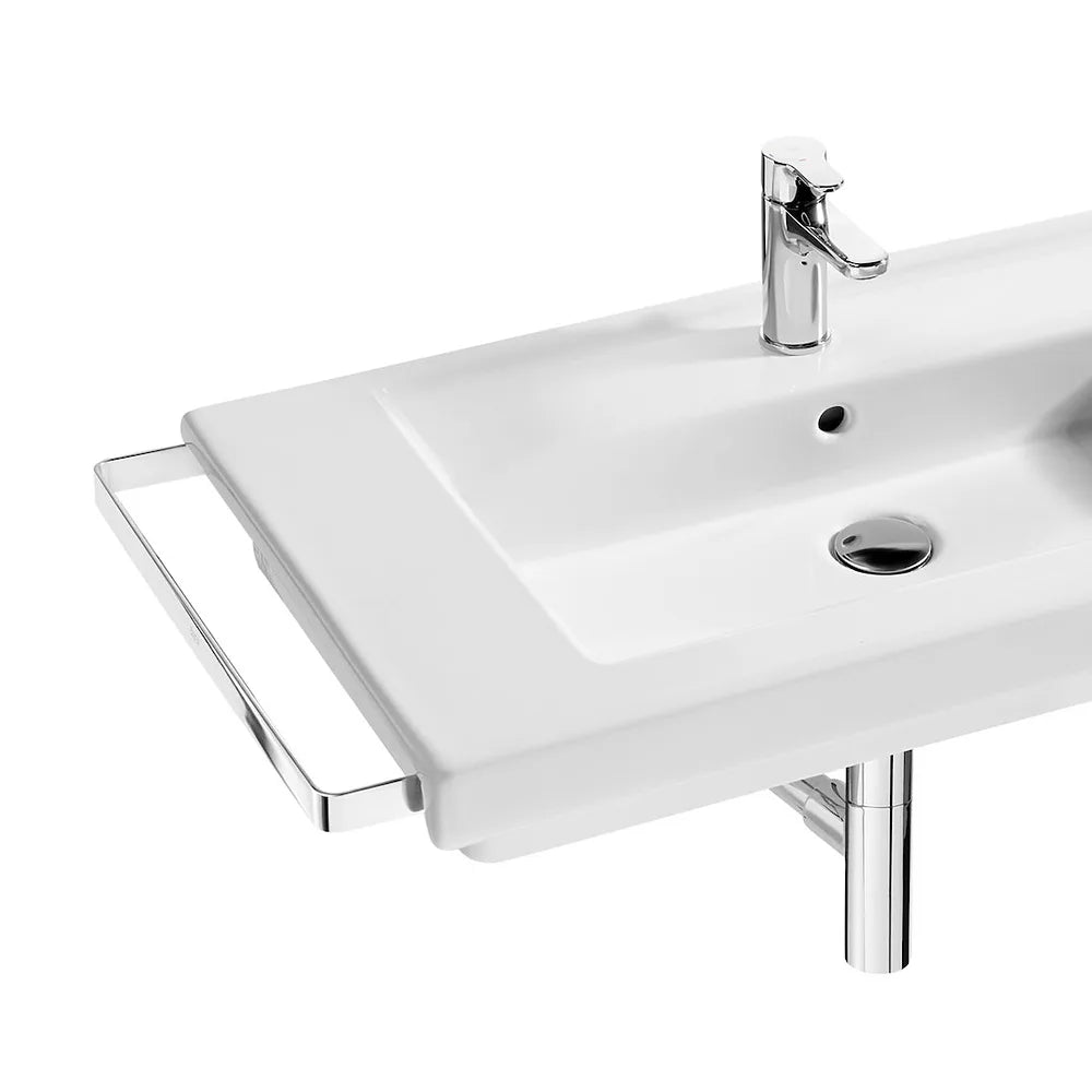 Lavabo con Conjunto de Fijaciones Prisma 60 cm Blanco Roca - Vista 3