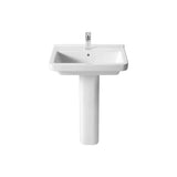 Lavabo con Pedestal Dama 55 cm White Roca