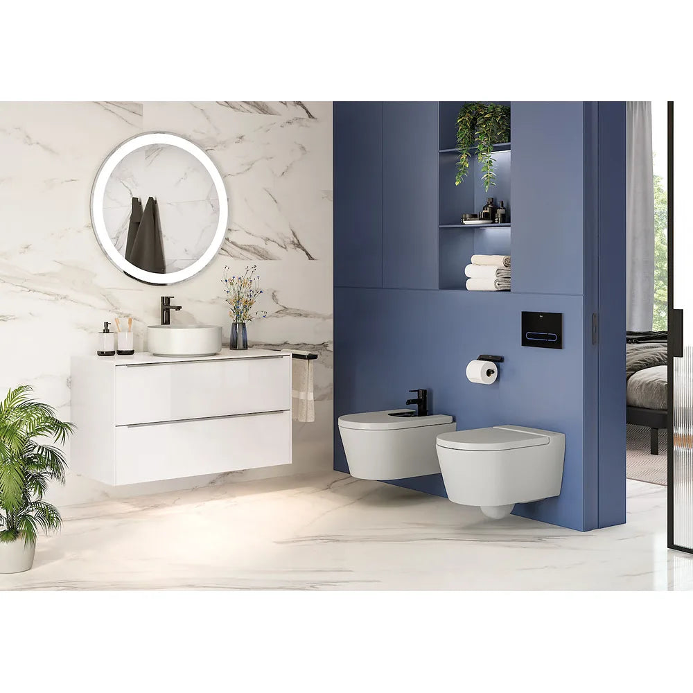 Lavabo blanco circular Round Inspira Roca - Vista 4