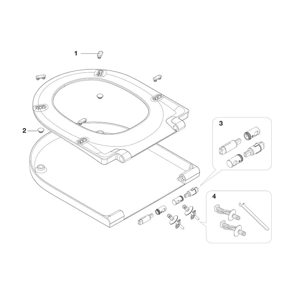 Inodoro para Instalación Suspendida Salida Horizontal Inspira Round Blanco Roca - Vista 6