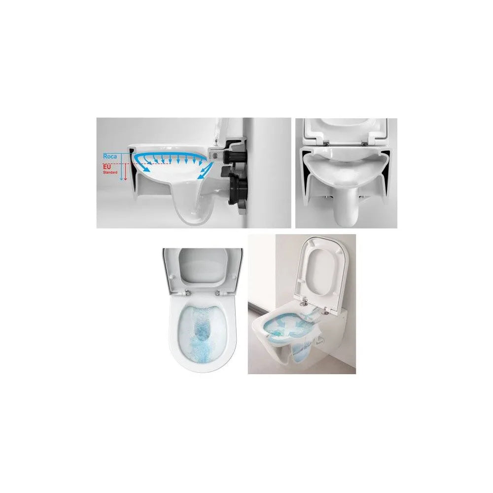 Inodoro para Instalación Suspendida Salida Horizontal Inspira Round Blanco Roca - Vista 2