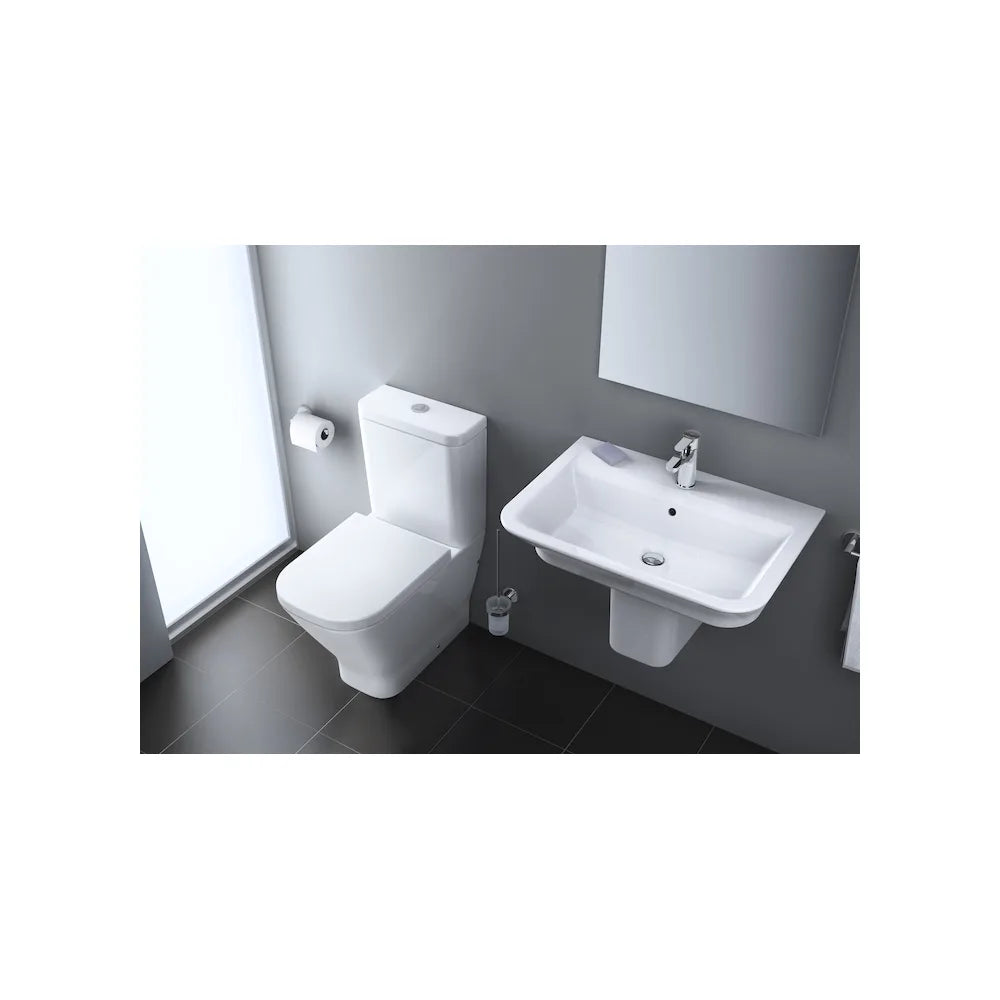 Inodoro Completo Compacto Rimless 36.5 cm Salida Dual The Gap Square Roca - Vista 2
