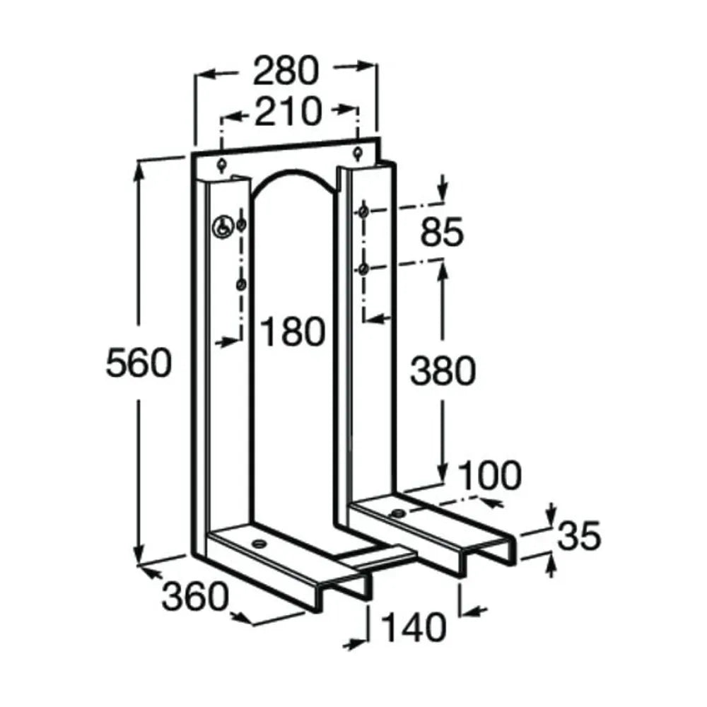 Soporte Bastidor Apto para Inodoro O Bidet Suspendido Roca - Vista 2