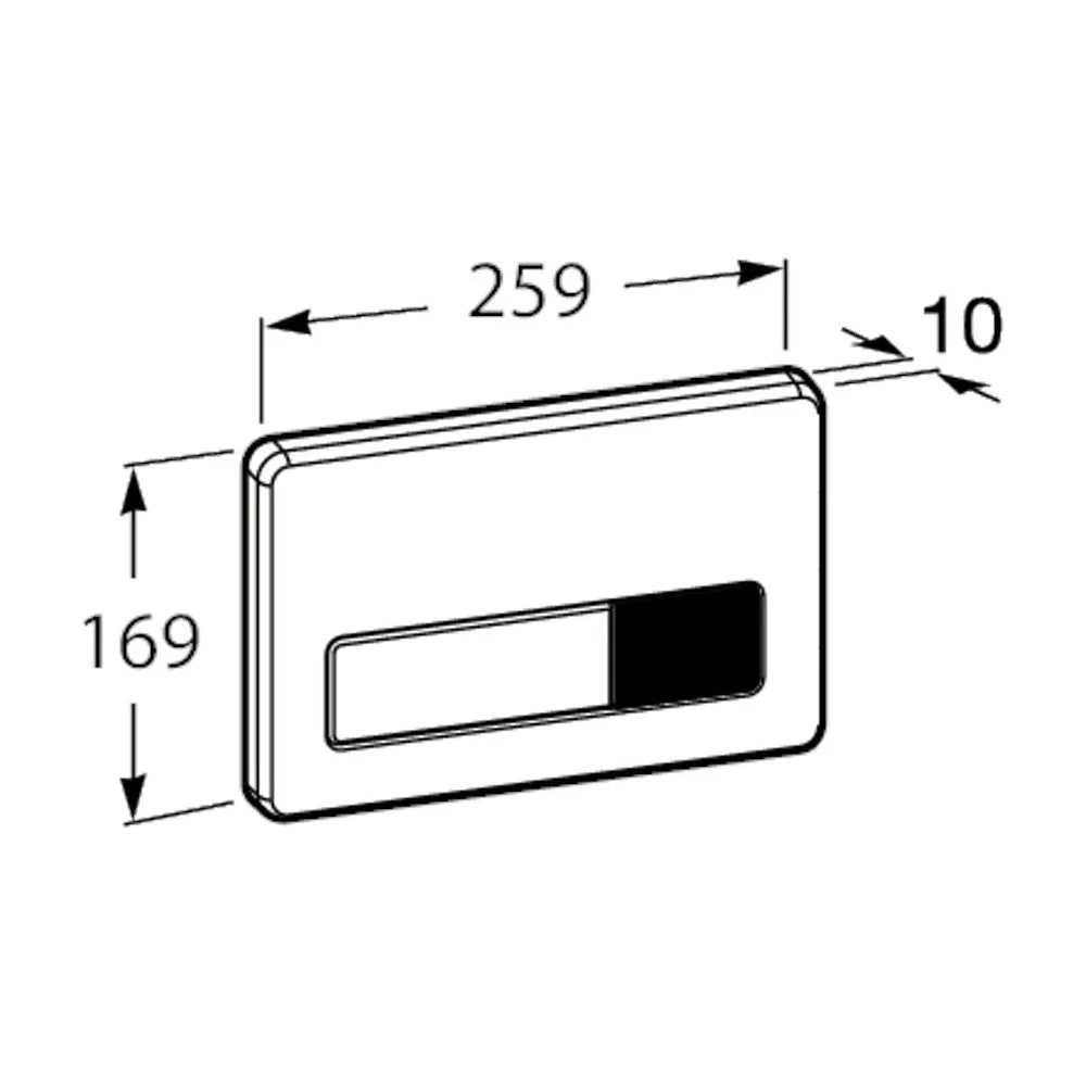 Placa electrónica para cisterna de doble descarga fabricada en acero inoxidable PL3-E Dual One Roca - Vista 2
