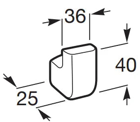Percha para instalación suspendida a mural de 3,6 cm fabricada en metal Tempo Roca - Vista 4
