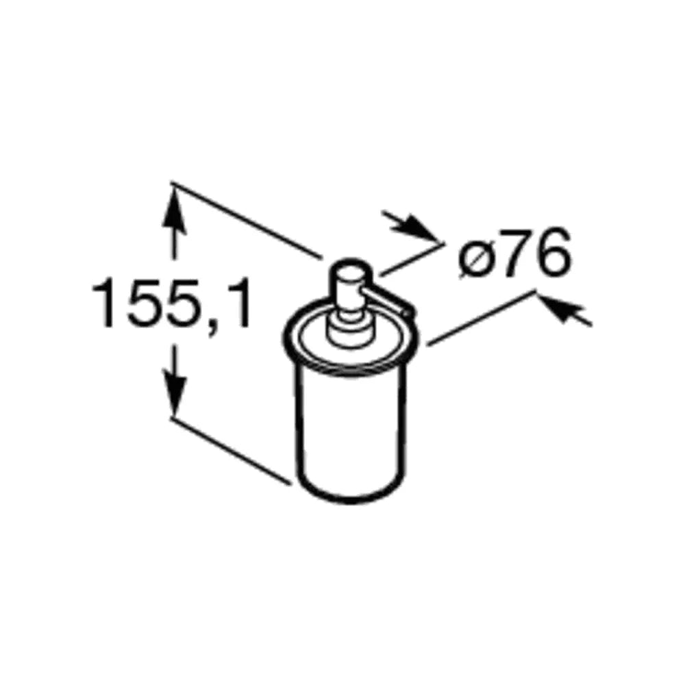 Dosificador de Jabón para Encimera Metal y Cristal Mate Twin 7,6 cm Roca - Vista 2