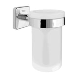 Portavaso y Vaso de Pared Cristal y Metal Victoria 7,6 cm Roca