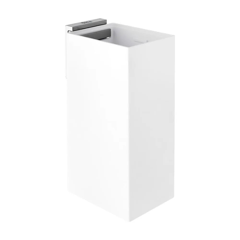 Portavaso y vaso para instalación en pared de 5,5 cm de color blanco Rubik Roca - Vista 1
