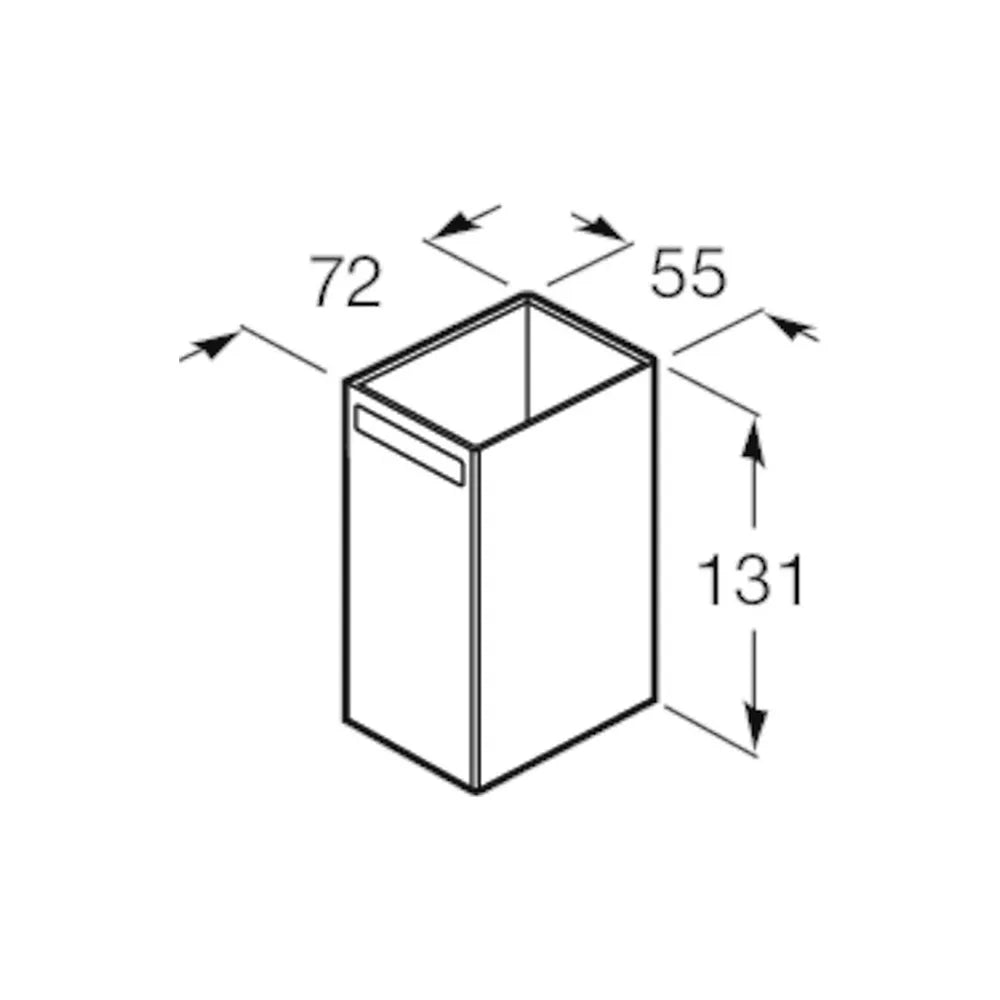 Vaso portacepillos para colocar sobre encimera de 5,5 cm de color blanco Rubik Roca - Vista 3