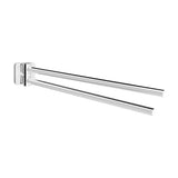 Toallero Doble y Giratorio Metal Brilloso Victoria 37,1 cm Roca