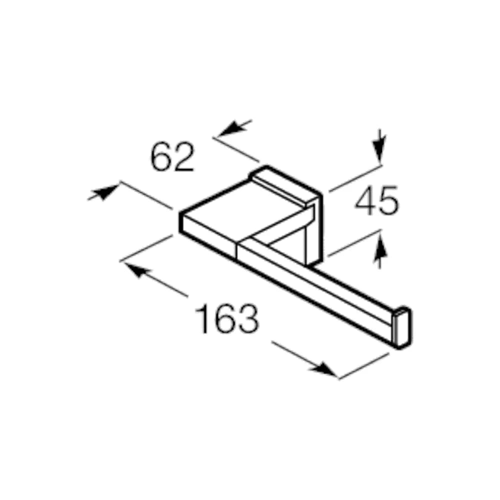 Portarrollos sin tapa de 16,3 cm fabricado en metal con acabado brilloso Rubik Roca - Vista 2
