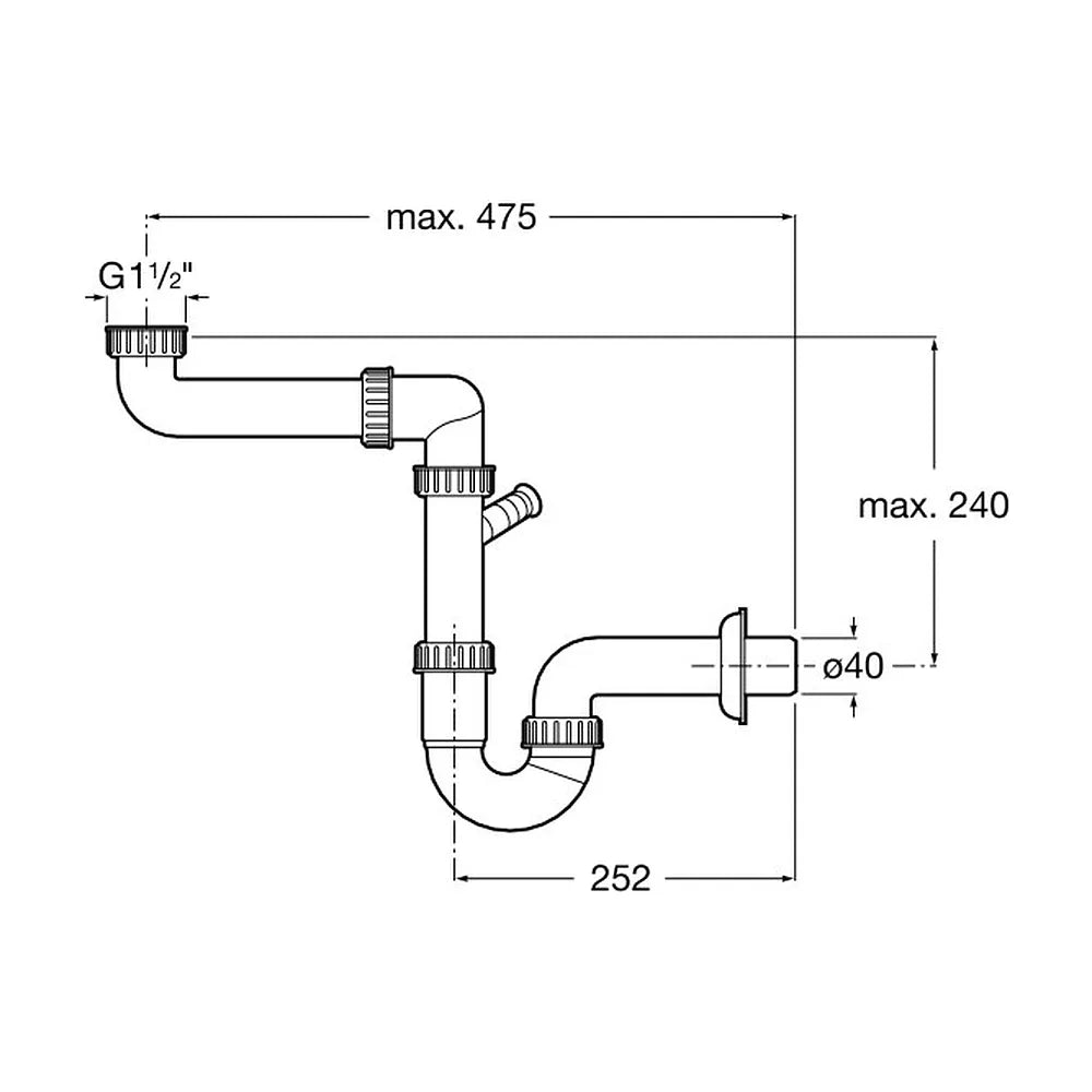 Fregadero con forma cuadrada de 45 cm fabricado en acero inoxidable Praga Roca - Vista 8