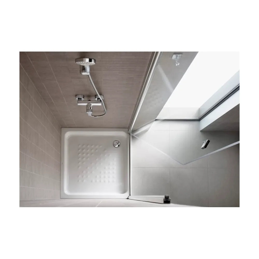 Plato de ducha rectangular fabricado en porcelana con acabado en color blanco Italia Roca - Vista 2