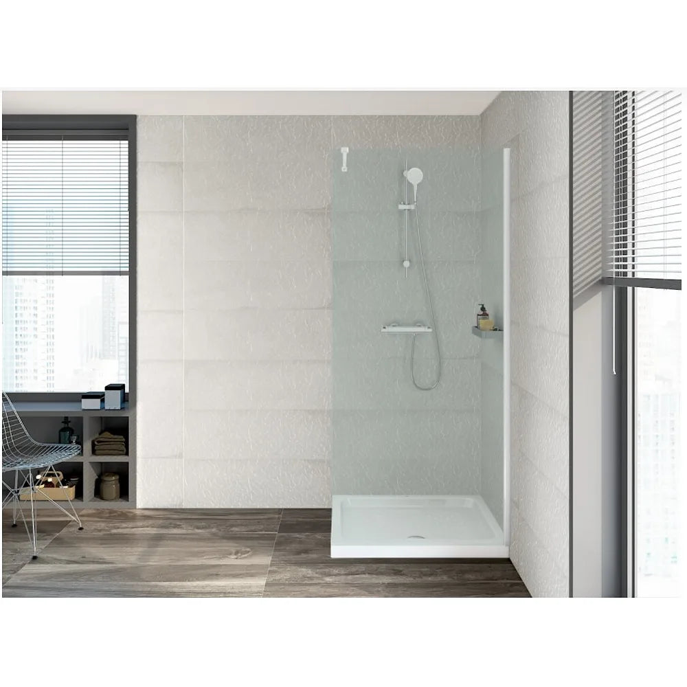 Plato de ducha rectangular fabricado en porcelana con acabado en color blanco Italia Roca - Vista 3
