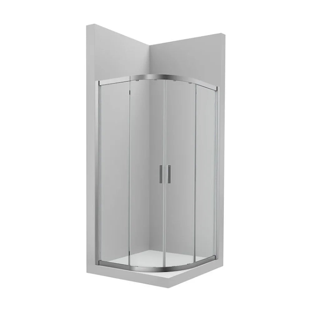 Mampara para ducha de 80 cm fabricada en vidrio templado de seguridad transparente Ura Roca - Vista 1