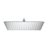 Rociador Cuadrado de Pared O Techo con Función de Lluvia en Acero Inoxidable Cromado Raindream 40 cm Roca