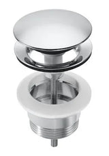 Desagüe con Tapón Fijo Abierto Cromado Bidet y Lavabo Aqua Roca