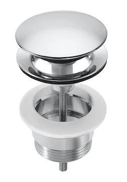 Desagüe con tapón fijo abierto con acabado cromado adecuado para bidet y lavabo Aqua Roca - Vista 1