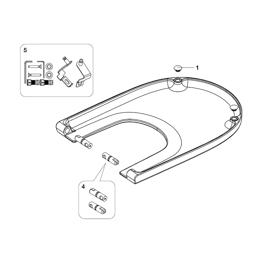 Tapa de forma redonda para bidet de tipo compacto con caída amortiguada Meridian Roca - Vista 3
