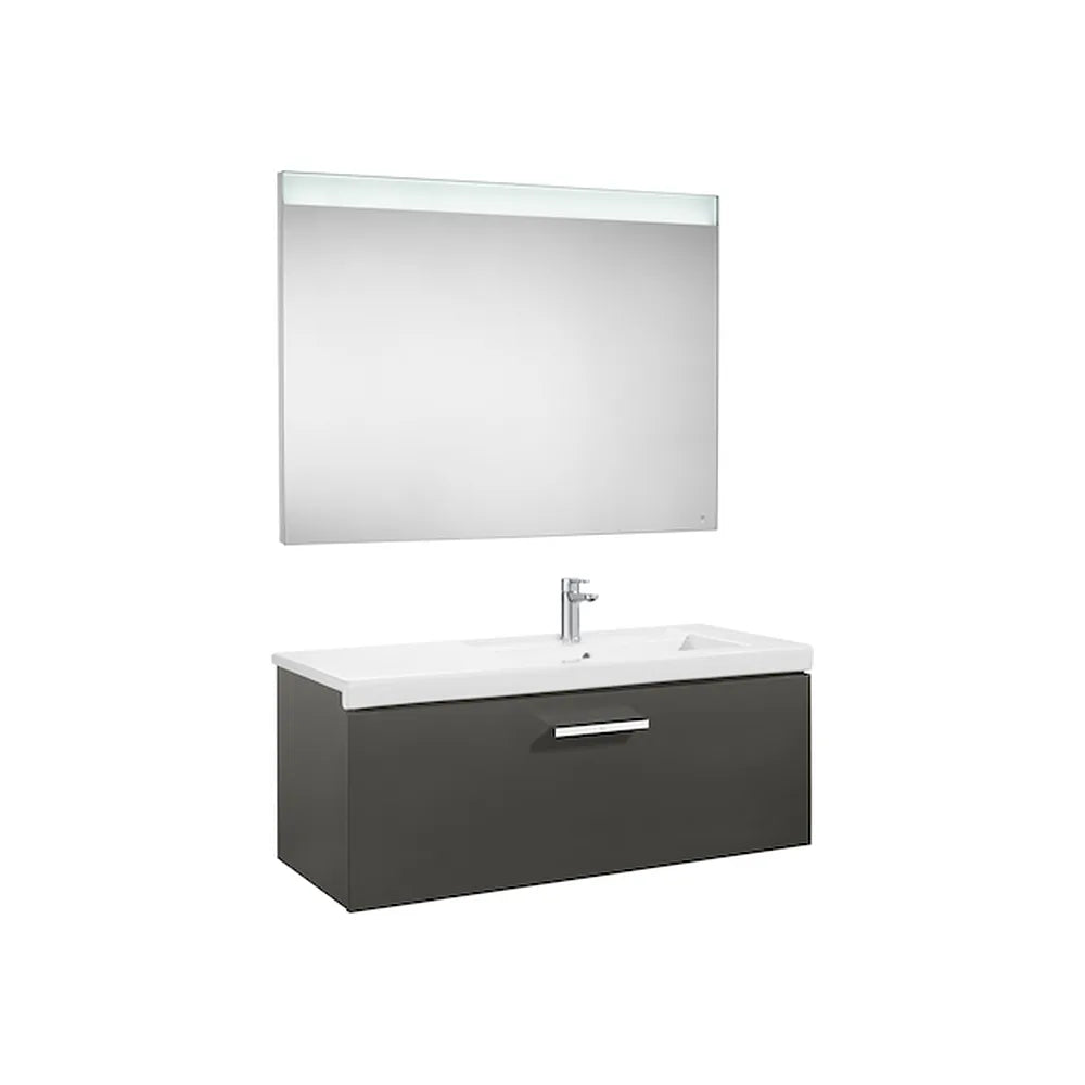 Conjunto de Baño de Instalación Suspendida de 110 cm Colección Prisma Gris Antracita Roca - Vista 1