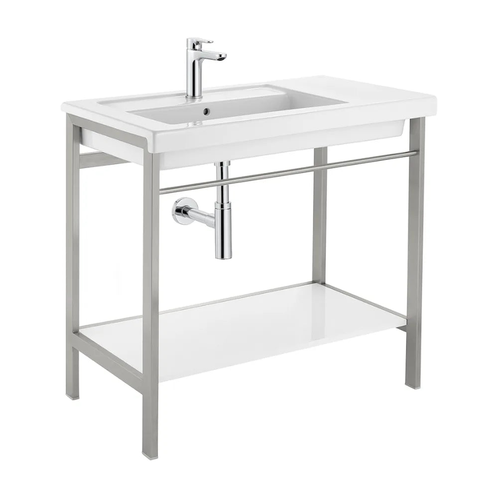 Estructura base recomendada para espacios públicos de 110 cm fabricada en acero inoxidable Prisma Roca - Vista 1