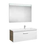 Conjunto de Baño with Basin a la Derecha -fresno de 90 cm Colección Prisma White Roca