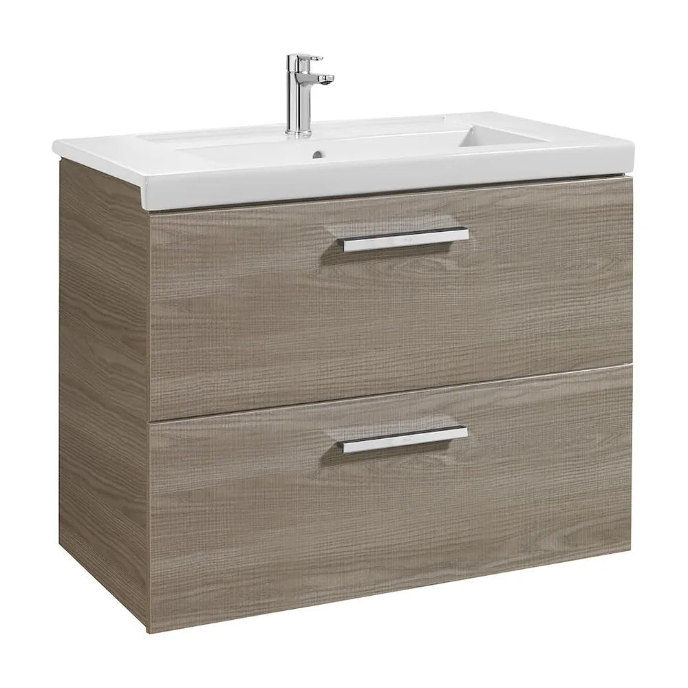 Mueble de Baño con Lavabo y 2 Cajones de 80 cm Colección Prisma Fresno Roca - Vista 1