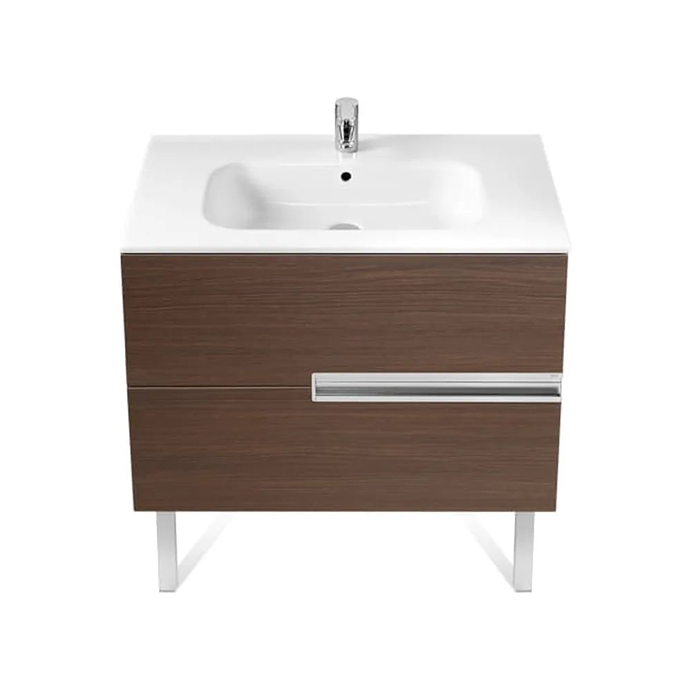 Conjunto de Baño con 2 Cajones y Lavabo Color Wengué Victoria-n de 100 cm Colección Unik Roca - Vista 2
