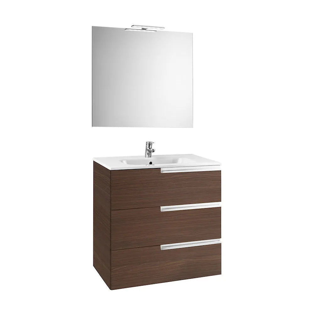 Conjunto de Baño con Espejo y Aplique Led Wengué Family -n de 100 cm Colección Victoria Roca - Vista 1